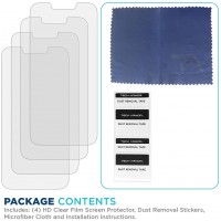 Tech Armor HD Clear Plastic Film Screen Protector (NOT Glass) for Apple NEW iPhone 13 (6.1&#34;) and iPhone 13 Pro (6.1&#34;) - Case-Friendly, Scratch Resistant, Haptic Touch Accurate [4-Pack]